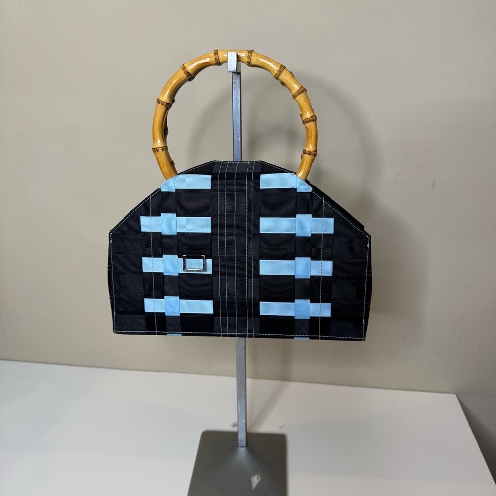 Jordan McMillan & Co. Woven Grosgrain Bag blue